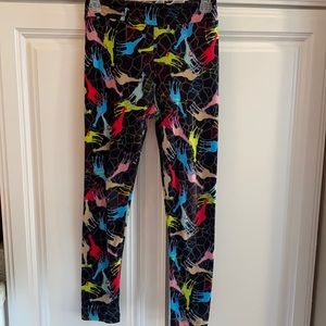 EUC. LulaRoe giraffe leggings. Size L/XL.